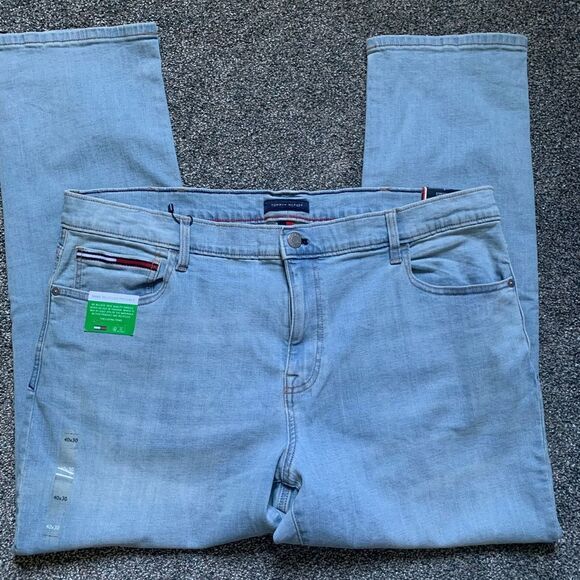 NWT! PLUS Women’s Tommy Hilfiger Straight Leg Blue Jeans 40x30 - Picture 2 of 7